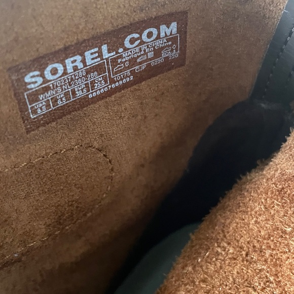 Sorel lace up boots 3" heel sz 8.5 - Picture 6 of 7